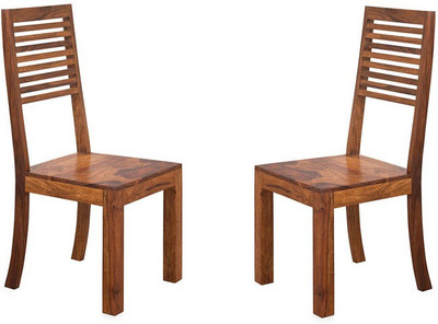 

Handicraft Bazar Handicraft Bazar HBDC01 - Sheesham Wood Liner Dining Chair Solid Wood Dining Chair(Set of 2, Finish Color - Warm Walnut)