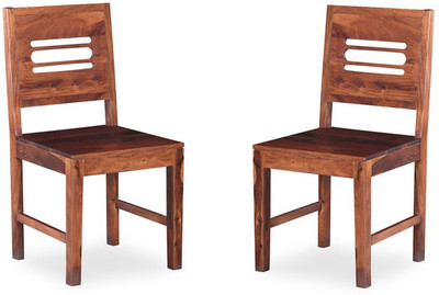 Handicraft Bazar Handicraft Bazar HBDC04 - Changlar Capsule Dining Chair Solid Wood Dining Chair(Set of 2, Finish Color - Honey)