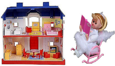

AM Enterprises Doll House with Book Reading Doll(Multicolor)