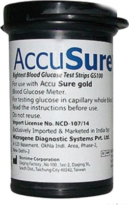 AccuSure Gold 25 Glucometer Strips