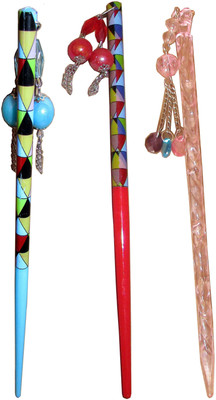 

Vatsalya Creation combo of juda sticks Bun Stick(Multicolor)