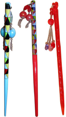 

Vatsalya Creation combo of juda sticks Bun Stick(Multicolor)
