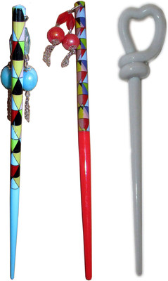 

Vatsalya Creation combo of juda sticks Bun Stick(Multicolor)