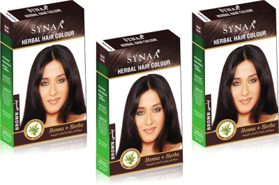 

Synaa Herbal Hair Color Brown - Pack of 3 Hair Color(Brown)