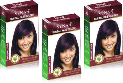 

Synaa Herbal Hair Color Mahogany - Pack of 3 Hair Color(Mahogany)
