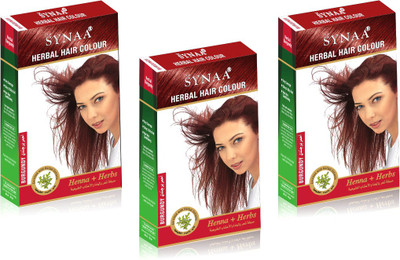 

Synaa Herbal Hair Color Burgundy - Pack of 3 Hair Color(Burgundy)