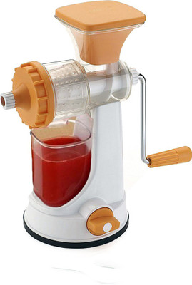 

ShopyBucket Non Electric juicer. Fruit & Vegetable Juicer | Manual Hand Juicer | Fruit Juicer Stainless Steel Handel Vacuum Base Plastic Hand Juicer(Orange Pack of 1)