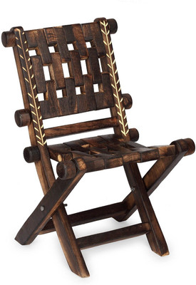 

Desi Karigar Vintage Low Height Solid Wood Chair(Finish Color - Brown)
