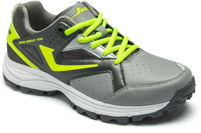 

Jazba Boys & Girls Lace Cricket Shoes(Multicolor, Grey lime