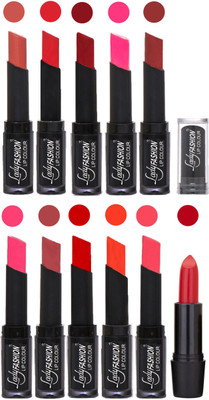 

Lady Fashion Professional Creamy Matte Rythm Lipsticks Set of 11 Lip Colors 031(Nude, Orange, Red, Dark Pink, Magenta, Mauve, Tametto Red, Brick Orange, Pink, Maroon)