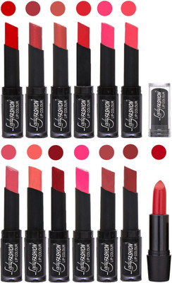 

Lady Fashion Cosmetics Combo of 13 Lipsticks Set in Wholesale Rate 007(Tametto Red, Hot Pink, Nude, Orange, Mauve, Peach, Red, Dark Pink, Magenta, Mauve, Pink, Maroon)