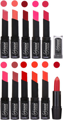 

Lady Fashion Professional Creamy Matte Rythm Lipsticks Set of 11 Lip Colors 033(Mauve, Peach, Red, Dark Pink, Magenta, Mauve, Tametto Red, Brick Orange, Dark Magenta, Hot Orange)
