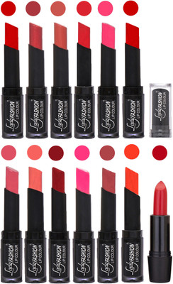 

Lady Fashion Cosmetics Combo of 13 Lipsticks Set in Wholesale Rate 005(Tametto Red, Hot Pink, Nude, Orange, Mauve, Peach, Red, Dark Pink, Magenta, Mauve, Tametto Red, Brick Orange)