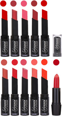

Lady Fashion Professional Creamy Matte Rythm Lipsticks Set of 11 Lip Colors 003(Tametto Red, Hot Pink, Baby Pink, Redish Maroon, Nude, Orange, Mauve, Peach, Tametto Red, Brick Orange)