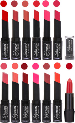 

Lady Fashion Cosmetics Combo of 13 Lipsticks Set in Wholesale Rate 006(Tametto Red, Hot Pink, Nude, Orange, Mauve, Peach, Red, Dark Pink, Magenta, Mauve, Dark Magenta, Hot Orange)