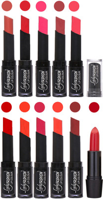 

Lady Fashion Professional Creamy Matte Rythm Lipsticks Set of 11 Lip Colors 032(Nude, Orange, Magenta, Mauve, Tametto Red, Brick Orange, Dark Magenta, Hot Orange, Pink, Maroon)