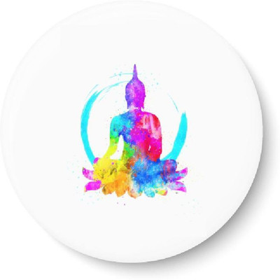 

Peacockride Lord Buddha Splash art Fridge Magnet Fridge Magnet Pack of 1(Multicolor)