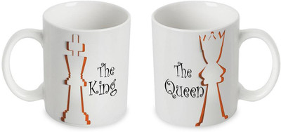 

Bajaj Equipments Stylish Printed Love set of 2 232 Ceramic Mug(250 ml, Pack of 2), White
