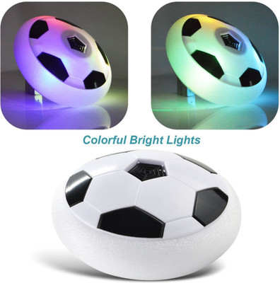 

Smiles Creation ™ Air Power Soccer Disc Multi-surface Hovering And Gliding Toy Indoor Soft Foam Floating Led Light Up Flashing Football Toy for kids(Multicolor)