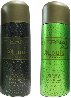 

ETERNAL LOVE XLouis Perfume Eau de Parfum Body Spray For Women And Men Combo Pack(200+200ML) Eau de Parfum - 400 ml(For Men & Women)