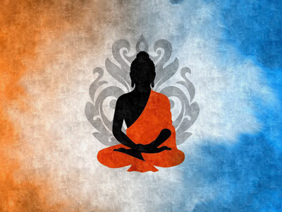 

Gautam Buddha Posters - Buddha Silhouette with Lotus Flower - Premium Quality Large Poster Paper Print(34 inch X 24 inch)