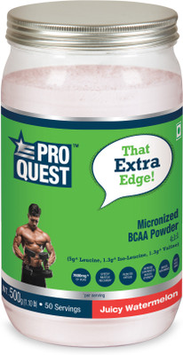 

PROQUEST Essential Micronized 7600mg powder 4:1:1 BCAA(500 g, Juicy Watermelon)
