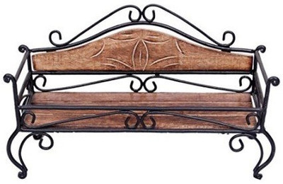 

Desi Karigar Home Decor Wooden, Iron Wall Shelf(Number of Shelves - 1, Brown, Black)