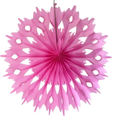 

Funcart 16'' Snowflake Paper Fan - Light pink