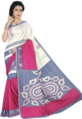 Rightshape Printed Mysore Art Silk Saree(Multicolor)