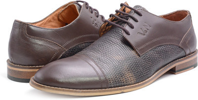 

Vince & Nancy Luxury Alicod Formal Shoes Genuine Leather Lace Up For Men(Brown