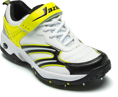 

Jazba Straight Drive 300 Cricket Shoes For Men(Multicolor, Black lime