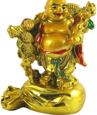 

Nitin mehta Decorative Showpiece - 7 cm(Ceramic, Gold)