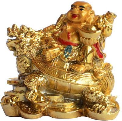 

Nitin mehta Decorative Showpiece - 7 cm(Ceramic, Gold)