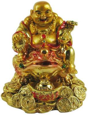 

Nitin mehta Decorative Showpiece - 7 cm(Ceramic, Gold)