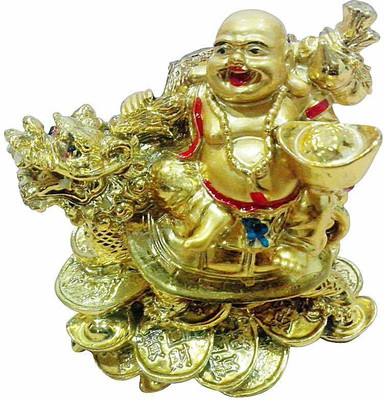 

Nitin mehta Decorative Showpiece - 7 cm(Ceramic, Gold)