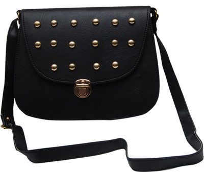 

tapioca Girls Black PU Sling Bag