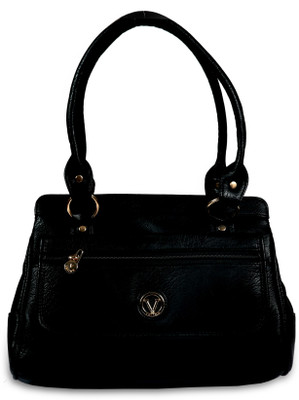 

VELINA Girls Casual Black Leatherette Hand-held Bag