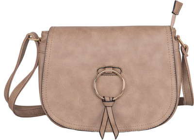 

peaubella Women Casual Khaki Leatherette Sling Bag