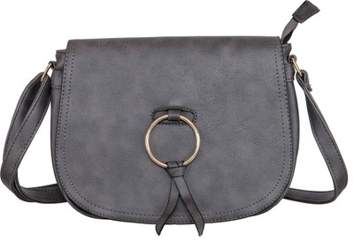 

peaubella Women Casual Grey Leatherette Sling Bag