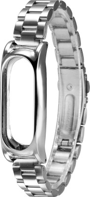 

Shopizone Replacement Stainless steel Metal Strap Wristbands Bracelet For Miband2 Smart Watch Strap(Silver)