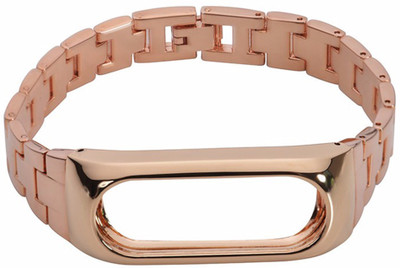 

Shopizone Stainless steel Rose Gold Metal chain strap With Screen Protector for MiBand2 Smart Watch Strap(Pink)