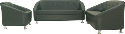 

FURNITECH SEATING SYSTEMS (I) PVT LTD Leatherette 3 + 2 + 1 Black Sofa Set