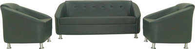 

FURNITECH SEATING SYSTEMS (I) PVT LTD Leatherette 3 + 1 + 1 Black Sofa Set