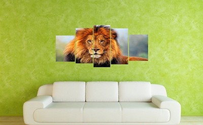 Asmi Collections 90 cm Beautiful Lion Wall Paintings Removable Sticker(Pack of 1)