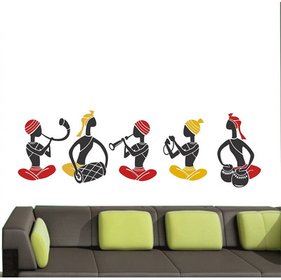 Asmi Collections 120 cm Traditional Musicians Removable Sticker(Pack of 1)