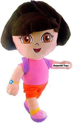 

aayushi toys Dora with Bag Soft Toy - 30 cm(Multicolor)