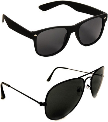 SAM Wayfarer Sunglasses(For Men & Women, Black)