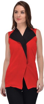 Femninora Casual Sleeveless Solid Women Red Top Femninora Casual Sleeveless Solid Women Red Top
