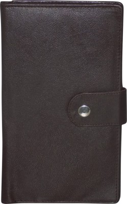 Kan Premium Quality Leather Travel Passport Holder/Travel Document Holder/Long Wallet for Men & Women(Brown)