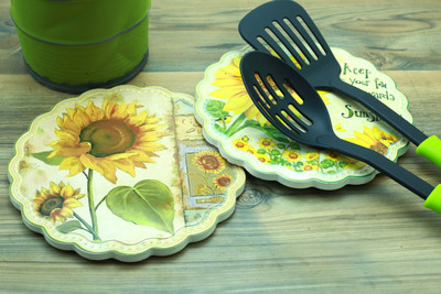 Importwala Sunshine Bird Trivet- Set of 2 Matte Trivet(Pack of 2)